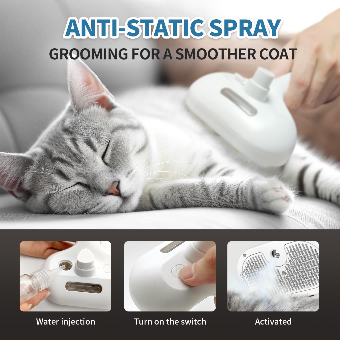 Steamy Pet Grooming Brush™