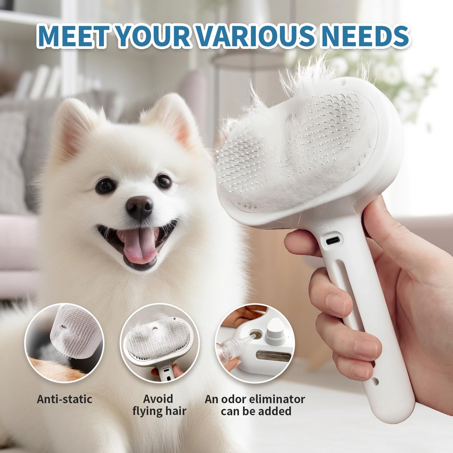Steamy Pet Grooming Brush™